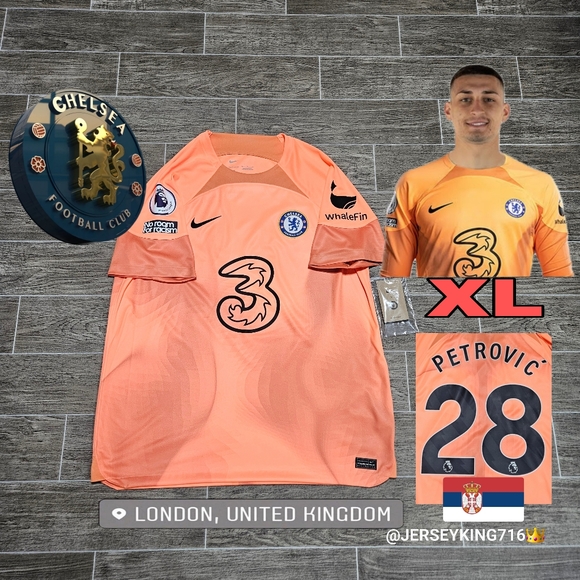 Nike Chelsea FC Djordje Petrovic #28 2022/2023 goalkeeper jersey new XL EPL patc